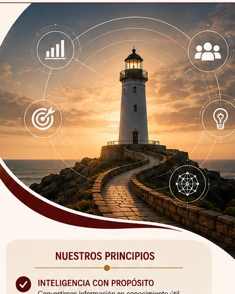 Faro que simboliza orientación, visión y decisiones con propósito